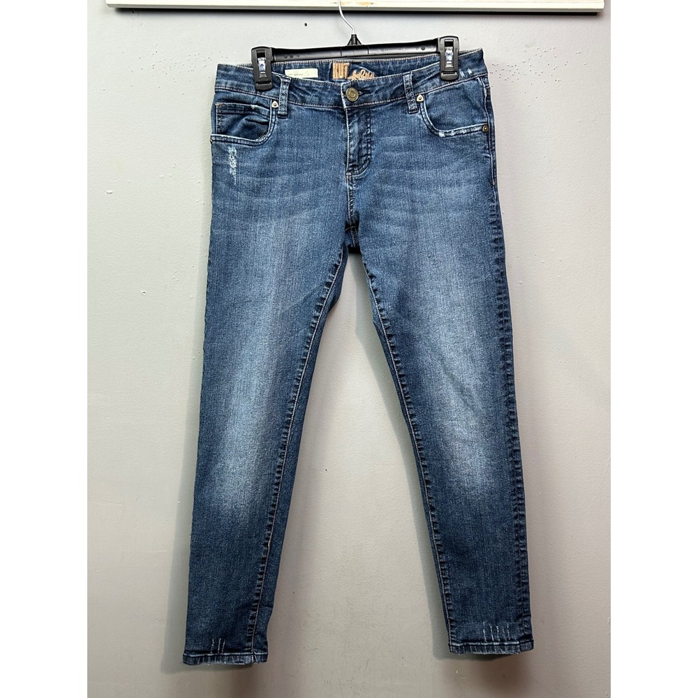 Kut From The Kloth Katy Boyfriend Jeans Medium Wash Distressed Size 6